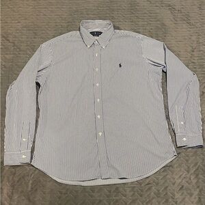 Ralph Lauren performance l/s striped‎ shirt mens size XL blue/white pre-owned